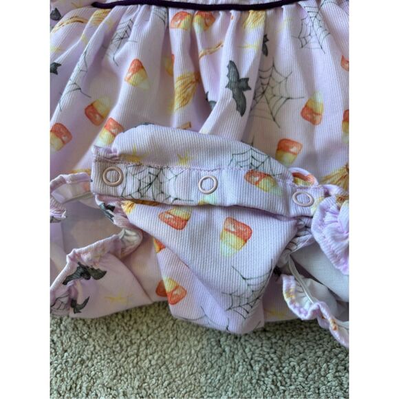 NWOT Smockingbird purple orange Halloween bubble, $75 6mon B44 - Picture 6 of 7